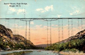 Colorado Sunset Route High Bridge 1912 Curteich