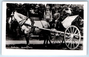 RPPC Caleche QUEBEC CITY Canada Postcard