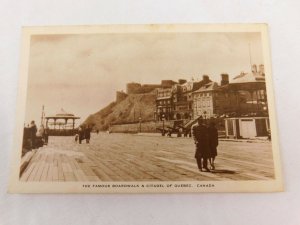 Vintage Early The Famous Boardwalk & Citadel of Quebec, Canada Postcard P28