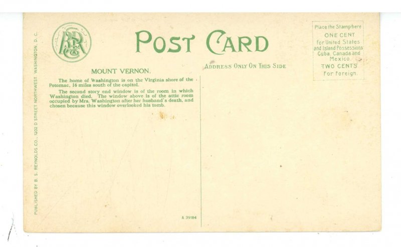 VA - Mount Vernon. The Mansion