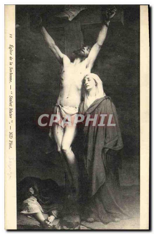 Postcard Ancient Church of the Sorbonne Paris Stabat Mater