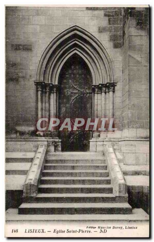 Old Postcard Lisieux L & # 39eglise Saint Pierre