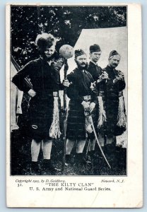 Newark New Jersey NJ Postcard The Kilty Clan US Army National Guard Series 1905