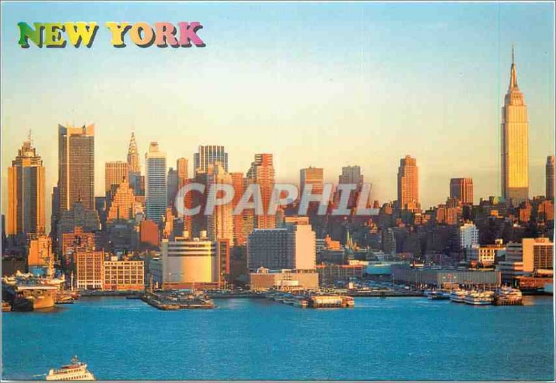 Postcard Modern New York Manhattan Skyline