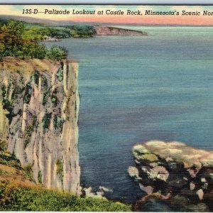 1940 Nr. Duluth, MN Palisade Castle Rock North Shore Drive Lake Superior PC A252