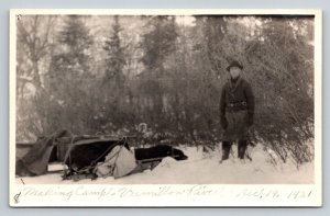 RPPC  1921  Making Camp  Vermillion River    Postcard