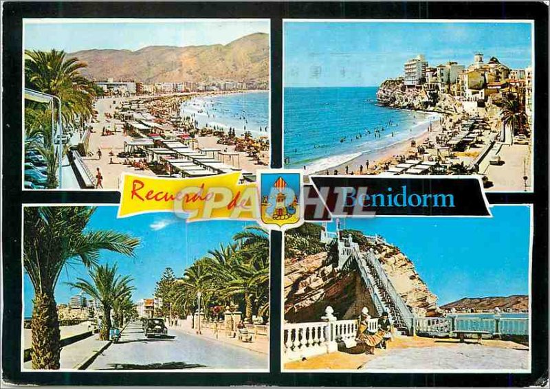 Postcard Modern Recuerdo Benidorm Espana
