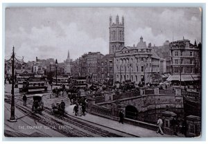 Bristol England Postcard View of The Tramway Centre c1910 Antique Unposted