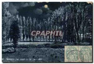 Old Postcard Juvisy night the mirror