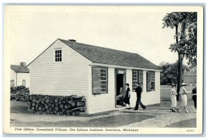 c1920 Post Office Greenfield Village Edison Institute Dearborn Michigan Postcard