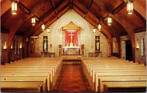 Vtg Belleville Illinois IL Chapel Proper & Sanctuary Our Lady of Snows Postcard