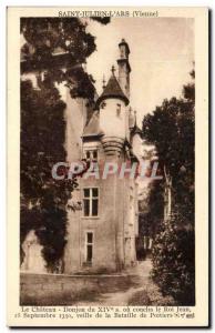 Old Postcard Saint Julien L & # 39Ars Chateau Le Donjon