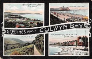 uk30238 greetings from colwyn bay wales  real photo uk