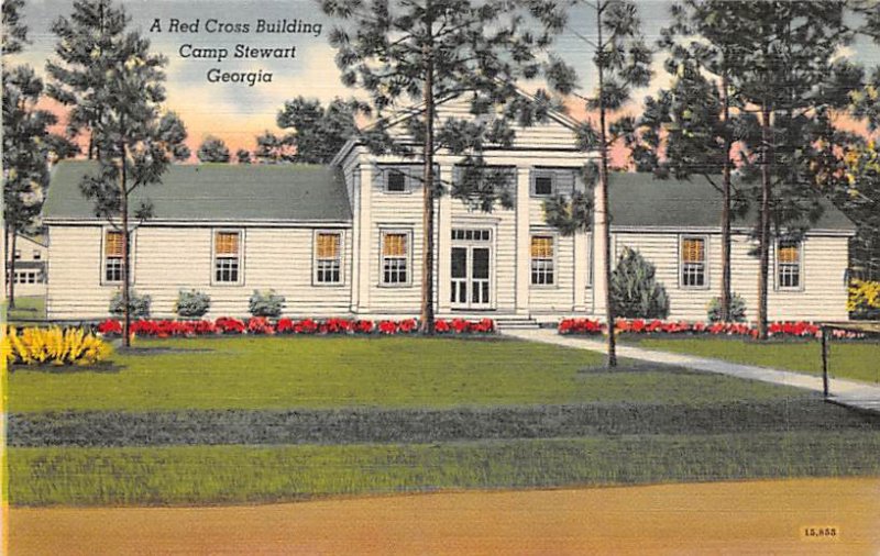 Camp Stewart, GA USA A Red Cross Building Military Camp Unused 