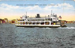 San Diego & Coronado Ferry San Diego, CA USA Ship Writing on back 