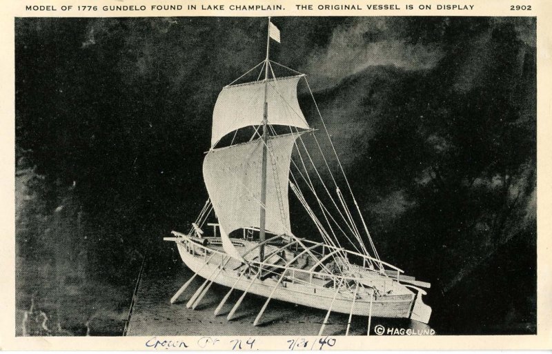 Model of 1776 Gundelo found in Lake Champlain