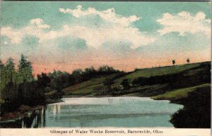 Barnesville, OH Ohio  WATER WORKS RESERVOIR   Belmont County  1913 Postcard