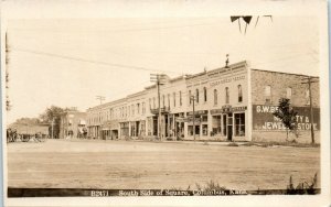 1910s South Side of Square Columbus Kansas Real Photo Postcard