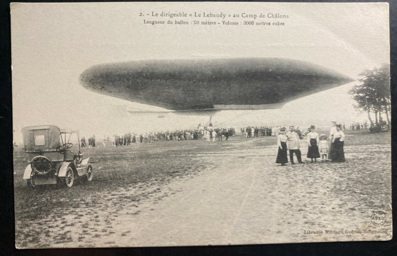 Mint France Real Picture Postcard Lebaudy Balloon Dirigible Camp Chalons