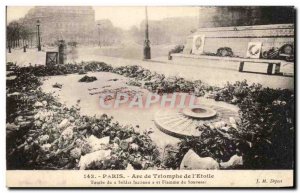 Old Postcard Paris Arc de Triomphe in the & # 39Etoile Tomb of the Unknown So...