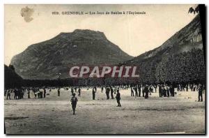 Old Postcard Grenoble Petanque balls Games has the & # 39esplanade