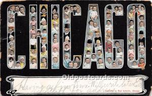 Greetings from Chicago, Illinois, IL, USA Large Letter 1908 Missing Stamp a l...