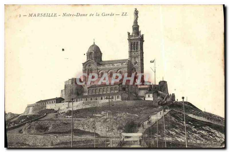 Old Postcard Marseille Notre Dame de la Garde