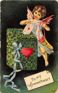 F81/ Valentine's Day Love Holiday Postcard c1910 Cupid Gifts Mail 21