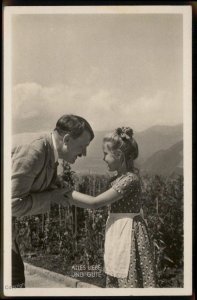 3rd Reich 1934 Germany Adolf Hitler Bernile Nienau Hoffmann Portrait RPPC  94695