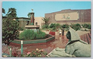 Postcard San Jose California CA Rosicrucian Park Plaza 1960s Chrome View