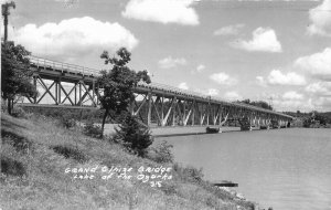 Lake of Ozarks Missouri Grand Glaize Bridge 1952 RPPC Photo Postcard 21-8802