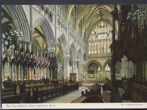 Devon Postcard - The Choir Chancel, Exeter Cathedral       RR4857