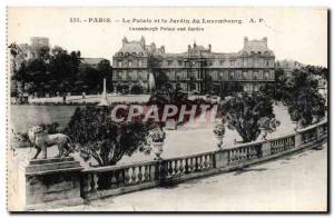 Paris - 6 - The Palace and Luxembourg Gardens Old Postcard -