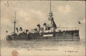 French Navy Battleship La Gloire Croiseur cuirasse 1905 Cancel Postcard