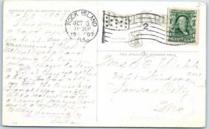 MOLINE, Illinois  IL    CONGREGATIONAL CHURCH  1907  Postcard