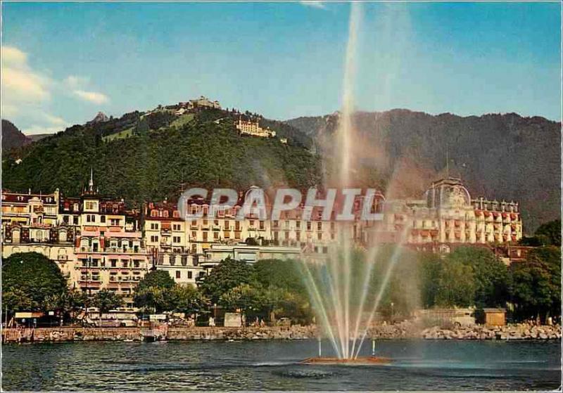  Modern Postcard Montreux Centers July 1962