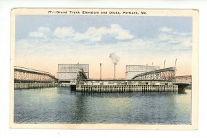 ME - Portland. Grand Trunk Elevators & Docks