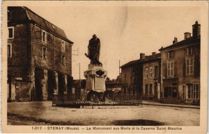 CPA Stenay - Le monument aux morts et la caserne (118541)