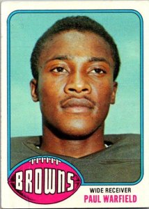 1976 Topps Football Card Paul Warfield Cleveland Browns sk4222