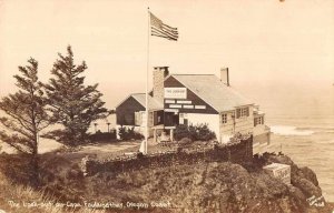 Cape Foulweather Oregon The Lookout Real Photo Vintage Postcard AA12048