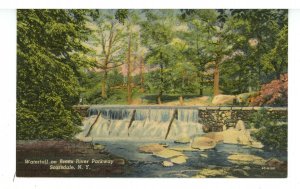 NY - Scarsdale. Waterfall on Bronx River Parkway ca 1954