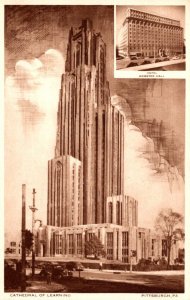 Pennsylvania Pittsburgh The Cathedral Of Learning and Hotel Webster Hall