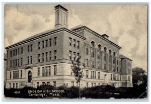 1909 English High School Cambridge Boston Massachusetts MA Antique Postcard