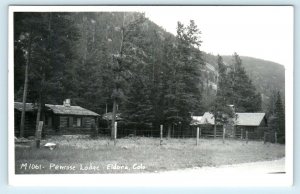 RPPC ELDORA, CO Colorado PENROSE LODGE  c1950s  Roadside Boulder County Postcard