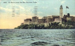 El Morro from the Sea Havana Cuba, Republica De Cuba 1913 