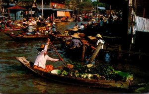 Thailand Bangkok Scene Of The Floating Market