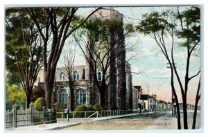 NEWPORT, Rhode Island RI  ~ EMANUEL CHURCH ca 1910s Street Scene Postcard