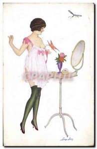 Old Postcard Fantasy Illustrator Woman Sager