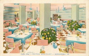 Alexandria Louisiana roadside Interior Associated Hotel Bentley Postcard 21-2397