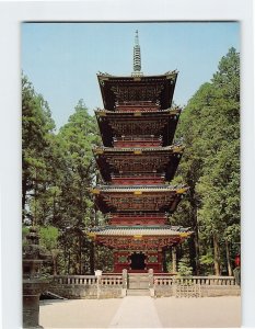 Postcard Five Storied Pagoda, Nikko, Japan